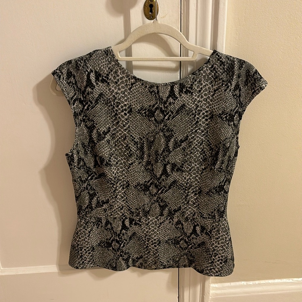 Ann Taylor snakeskin top, size 4, great condition